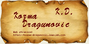 Kozma Dragunović vizit kartica